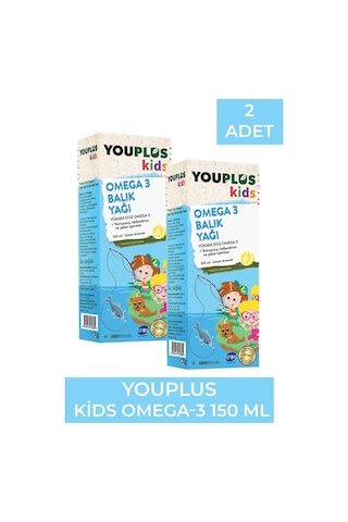 Youplus Kids Omega 3 Balık Yağı 2 x 150 ML