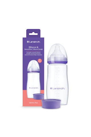 Lansınoh 330 Ml Biberon ve Naturalwave Biberon Emziği 6 Ay+