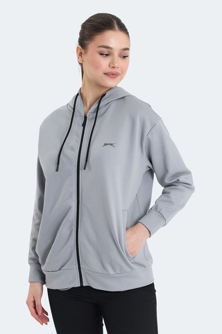 Slazenger Kathleena 2 Li Set Kadın Sweatshırt Gri - Mor