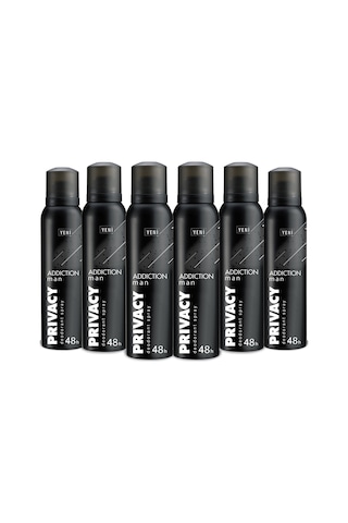Privacy Man Addiction Erkek Sprey Deodorant 6 x 150 ML