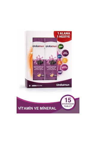 Umkaimun 15 Efervesan Tablet - 1+1 İkincisi Hediye