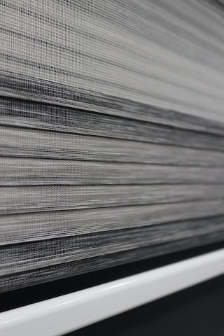 Bambu Pliseli Zebra Stor Perde Antrasit Gümüş Gri Ev Ofis Mutfak Çocuk Odası Salon Perdesi Mz-7504 Antrasit Gri