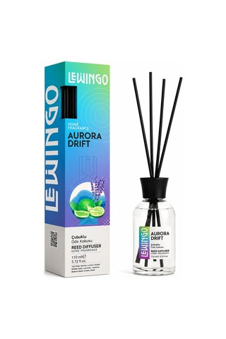 Aurora Drift Bambu Çubuklu Oda Kokusu - 110 Ml - Cam Şişe Ev Parfümü Odunsu Koku Kokulu Çubuk Çok Renkli