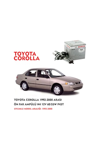 TOYOTA COROLLA 1992-2000 ARASI ÖN FAR AMPÜLÜ H4 12V 60/55W P43T