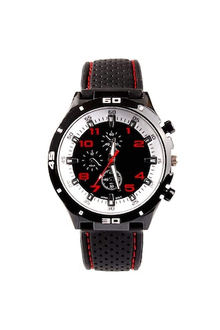 Spor Saat Askeri Pilot Havacı Ordu Tarzı Siyah Silikon Erkek Saati Diğer
