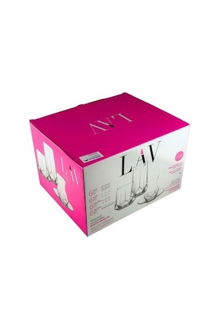 Lav Alya Çay Ve Su Meşrubat Bardağı Seti Takımı 24 Parça