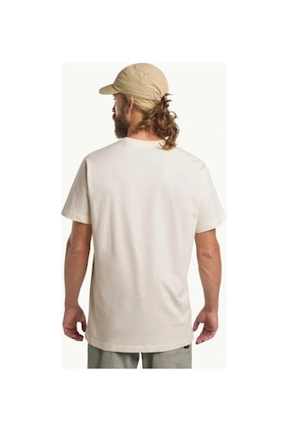 Jack Wolfskin Essential T M Erkek T-shirt Krem SİYAH