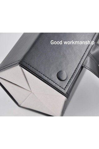 Xiyyadms Geniş 5 Bölmeli Güneş Gözlüğü Saklama Kutusu, Çoklu Gözlük Taşıma, Siyah, Katlanabilir, Seyahat Ve Ev Kullanıma Uygun Siyah