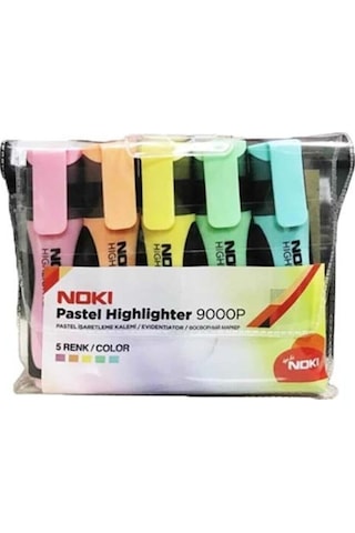 Noki Pastel Highlighter 9000P 5'li Işaretleme Kalemi Nokı Khnoki8