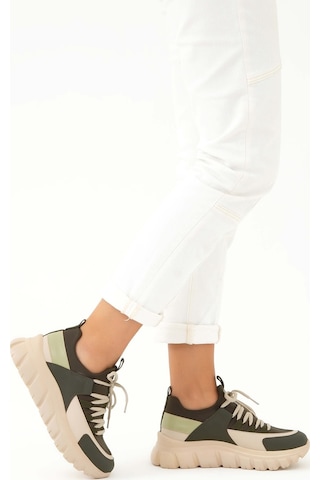 Tamer Tanca Kadın Vegan Haki Sneakers & Spor Ayakkabı Haki - Krem