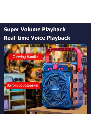 Kangvka Q53 Siyah Taşınabilir Bluetooth Hoparlör - 4.0" Subwoofer, Yoğun Taban, Fm Radyo, Tf Kart/usb/dinamik Girişi, Canlı Ses Yayını, Müzik Oynatıcı