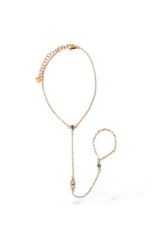 Yuvarlak Mavi Mineli Çelik Şahmeran