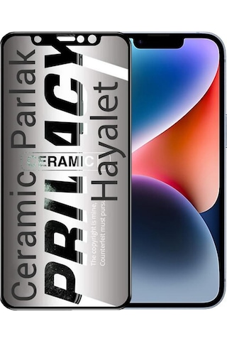 Apple Uyumlu iPhone 14 Plus Hayalet Ekran Koruyucu Parlak Seramik