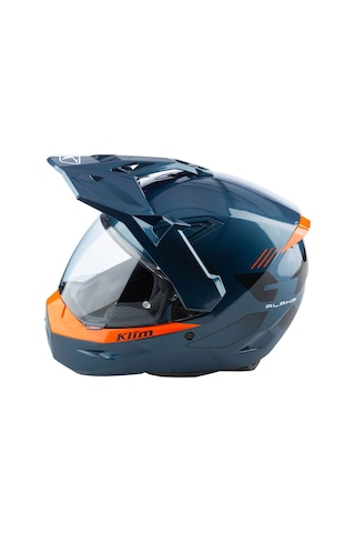 Klim X1 Alpha Carbon Concept Korumalı Adv Motosiklet Kaskı Mavioranj Mavi Turuncu