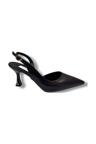 C-shoes Bç93-26 Yıkama Cilt İnce Topuk Arkası Açık Kadın Stiletto 8cm Kahverengi