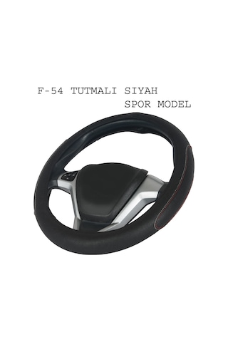 Geçmeli Deri Direksiyon Kılıfı Tutmalı Spor Model