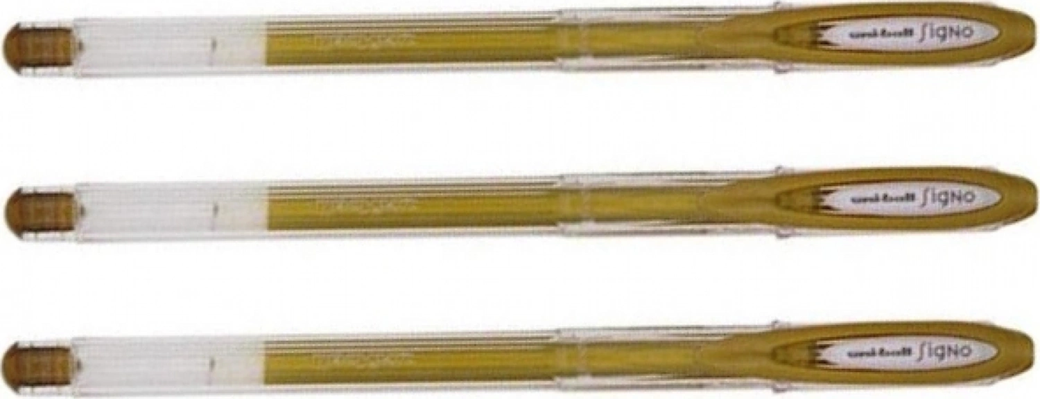 Uniball Signo Noble Metal 0.8 Jel Kalem Altın Üç Adet Altın