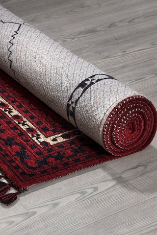 Kırmızı Renkli Afgan Tarzı Altı Kaymaz Şönil Kilim-57