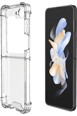 Mobilteam Galaxy Uyumlu Z Flip 6 Kılıf Nitro Anti Shock Silikon - Şeffaf Şeffaf
