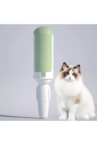 Hangfox Beyaz Plastik Otomatik Kedi Köpek Tüy Temizleyici, Çift Taraflı Tekrarlı Koltuk Halı Giyim Tüy Alıcı Beyaz