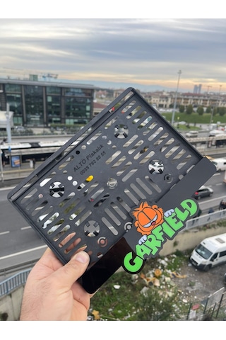 Garlfield Özel Tasarım Pleksi Motosiklet Plakalık Yeşil