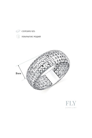 Fly Jewelry 925 Ayar Geniş Gümüş Yüzük 256687268 Gri