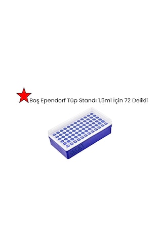Lab Ependorf Tüp Standı 1.5ml İçin 72 Delikli, Boş Stand Lab Ependorf Tüp Standı 1.5ml İçin 72 Delikli, Boş Stand