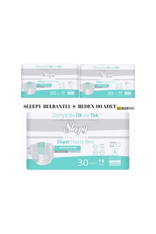 Sleepy Belbantlı Hasta Bezi S Beden 90 Adet 3 Paket X 30 Yüksek Emici