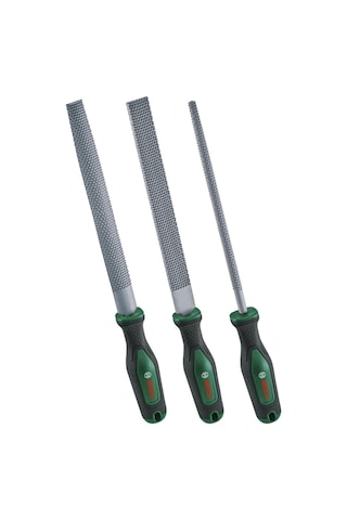 Bosch 3 Parçalı Törpü Seti Sağlam Ahşap Törpü Seti, Düz, Yarı Yu