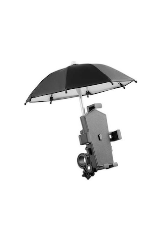 Tongxida Suntek Motosiklet Telefon Tutacak Siyah Şemsiyeli, Motosiklet İçin Uygun