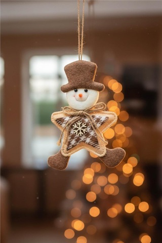 Yılbaşı Ağaç Süsleri Koleksiyonu- Kardan Adam Şapkalı Ağaç Süsü