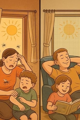 Tek Kanat Pratik Sineklik, 0.75 M X 1.25 M Tül, Kapı & Pencere Uyumlu, 4 M Yapıştırma Bantlı 4 Adet