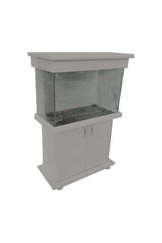 Kanki Pet 80 Cm Mobilyalı Lüks Akvaryum Mdf Beyaz