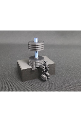 Spor Temalı Dekoratif Dambıl Figürlü Masaüstü Biblo Modern Tasarım 5x7x6 Cm