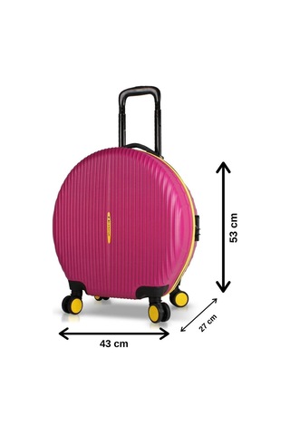 My Valice Bubble Abs Yuvarlak Valiz Fuşya