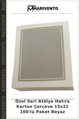 Özel Seri Atölye Hatıra Karton Çerçeve 15x21 100'lü Paket Beyaz