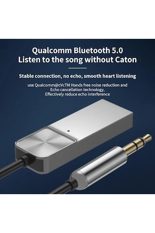 Lexroo Mt06 Mikrofonlu Araç Bluetooth 5.1 Kiti Herhangi Bir Kulaklık Aux Çıkışını Kablosuz Bağlantı