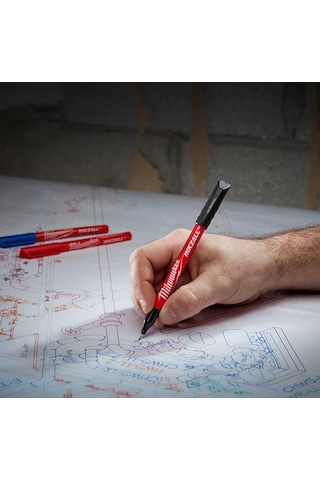 Milwauke Inkzall Ince Uçlu Siyah Mavi Kırmızı 4 Pr