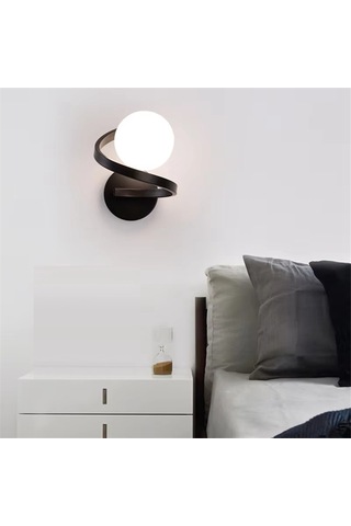 Siyah Bakır İç Mekan Yatak Odası Led Duvar Lambaları Başucu İçin Ampullü Diğer