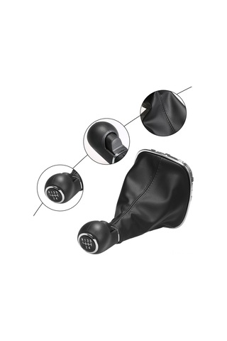 Kangvka Opel Corsa D İçin Manuel Vites Kolu Ve Toz Koruyucu Örtüsü Birleşik Seti - Ergonomik Tasarım, Hızlı Kaydırma, Konforlu Kullanım Siyah