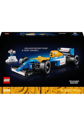 LEGO® Icons Williams Racing FW14B ve Nigel Mansell 10353 - Yetişkinler için Koleksiyonluk Yaratıcı Model Yapım Seti (797 Parça)