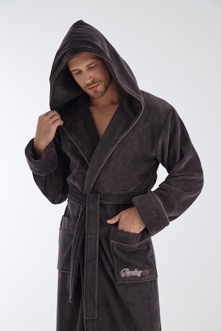 Racing Speed Nakış Triga Bukle Bambu Cotton Erkek Bornoz Kahve