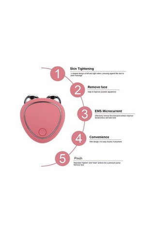 Taşınabilir Yüz Mikro Akım Güzellik Enstrüman Inceltme Kaldırma Ve Çift Rulo Masajlı Yapma Ev Kullanımı Güzellik Cihazları Ugy5dg Pembe