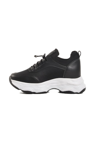 Siyah Yüksek Taban Kadın Sneaker 6064 Z Siyah