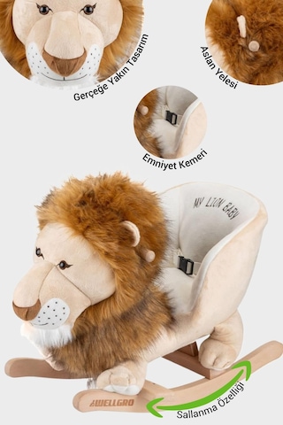 Wellgro Sallanan Oyuncak Aslan, Sallanan Ahşap Aslan