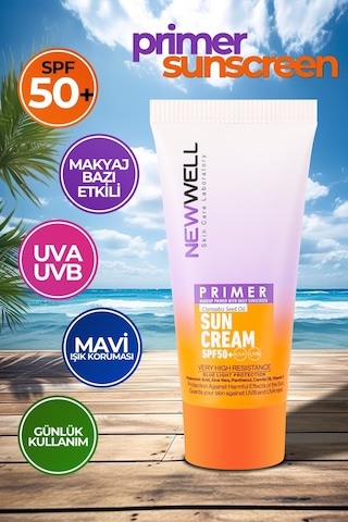New Well Aydınlatıcı Etkili Primer Sunscreen SPF50+ 50 ML