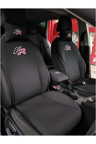 Seat Fr Logo Siyah Ön Ikili Oto Koltuk Kılıfı