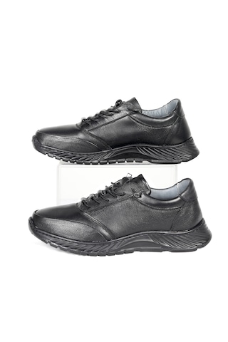 Iç Dış Hakiki Deri Comfort Taban Ortopedik Günlük Erkek Ayakkabı Siyah