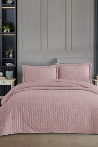 Elart Yatak Örtüsü Helena Çift Kişilik 3 Parça 240x260 Cm Pudra Pudra
