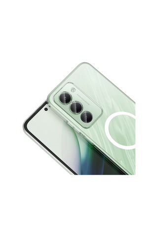 Xiaomi Redmi 15 Kamera Korumalı M-safe Şarj Özellikli Şeffaf Zore London Sert Pc Kapak Seffaf